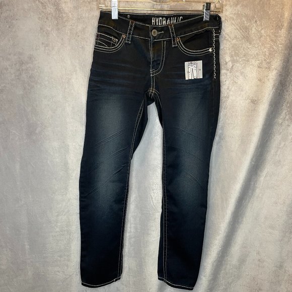 Jean Hydraulic Sydney Boyfriend Fille Taille 12 – Bleu, Coton Stretch